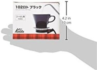 Крапельниця для кави Kalita Style, керамічна, чорна, 4 дюйми 102 Black (одинарна)