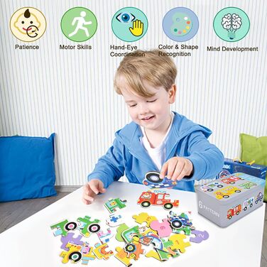 Дитячий пазл EKKONG, дерев&39яні іграшки для дітей, дерев&39яні пазли від 2 3 4 5 років, іграшки Монтессорі на Різдво, день народж