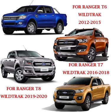 Вітровий дефлектор Дефлектор дощу чорний для Ford Ranger 2012-2022 Wildtrak T6 T7 T8 XL XLT Limited Raptor Tremor Platinum Double Cab Акриловий тонований набір із 4 предметів