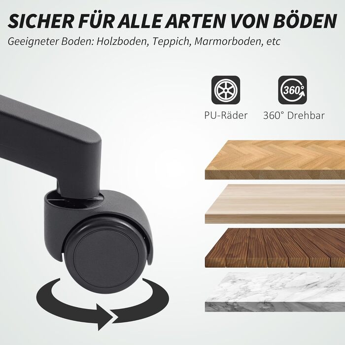 Офісне крісло HOMCOM, ергономічне робоче крісло з регульованими по висоті підлокітниками, поперекова підтримка, регульоване по висоті поворотне крісло з функцією гойдання, комп&39ютерне крісло з сітчастою оббивкою, чорне