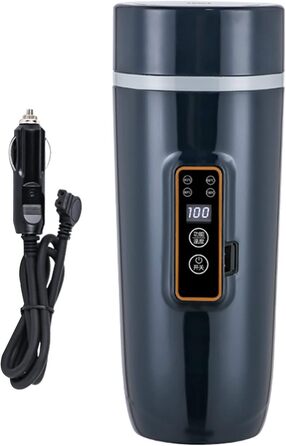 Чайник Дорожній чайник 12В 350мл Швидкий чайник Двошаровий термос з нержавіючої сталі для приготування молока, кави та чаю (80Вт ч