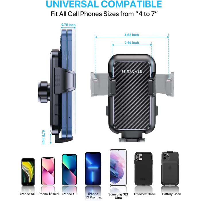 Автомобільний тримач для мобільного телефону Нековзний автомобільний тримач для мобільного телефону для вентиляційних отворів авто