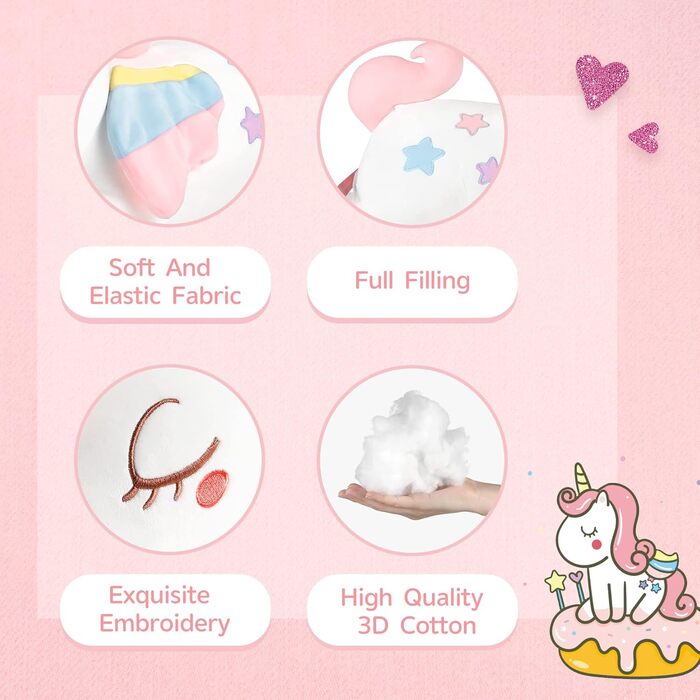 Плюшева іграшка GAGAKU, обтяжений єдиноріг, 66 см, білий