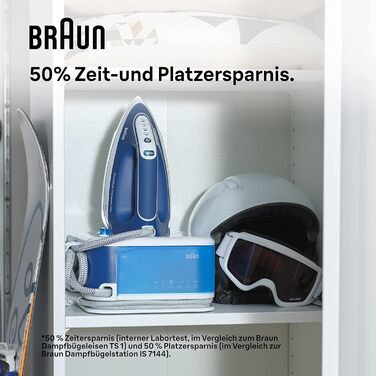 Парова прасувальна станція Braun CareStyle Compact Pro IS 2565 BL - парова праска з підошвою FreeGlide 3D, вертикальна подача пари