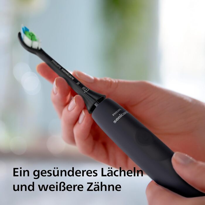 Електрична звукова зубна щітка для дорослих з 1 насадкою Philips W2 Optimal White, чорного кольору, у стильному дорожньому футлярі та USB-зарядним пристроєм (модель HX3683/54), 4100