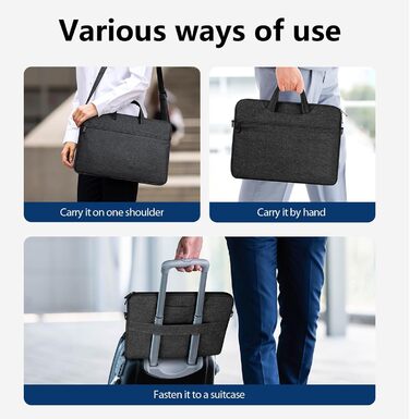 Сумка для ноутбука з плечовим ременем для ноутбуків розміром 39,6 - 40,6 см (15,6 - 16 дюймів), плюшева, м'яка