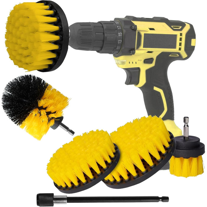 Щітка насадка акумуляторна викрутка, 5 шт. щітка акумуляторна викрутка дриль набір для чищення ванних кімнат, ванн, підлоги, марму