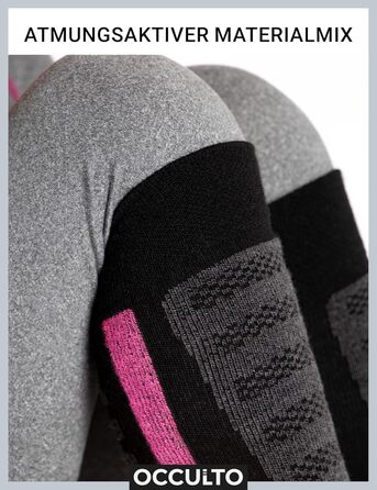 Дитячі лижні шкарпетки Occulto, 2 шт. (модель Charlie), 27-30, рожево-чорні