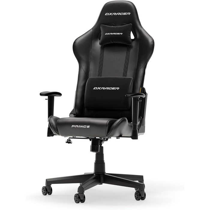 Оригінальне ігрове крісло, стілець для столу, офісне крісло, обертове крісло для ПК-геймерів, чорна шкіра PF24 PVC