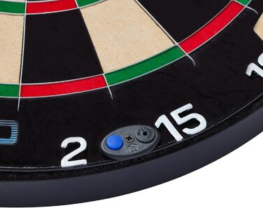 Електронна мішень для дартсу &quotЄдиноріг&quot Розумна дошка Традиційна дошка з сизалевої щетини Підключається до застосунку Scorebuddy через Bluetooth У комплекті 6 дротиків Eclipse Professional зі сталевим наконечником