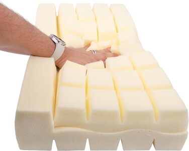 Подушка для шиї Traumschloss Premium Plus - Подушка для голови виготовлена з високоякісної в&39язкопружної піни RG85 для оптимального розслаблення шиї з екологічно чистим чохлом - Можна прати та гігієнічна - 30x60 см - Висота 10 см