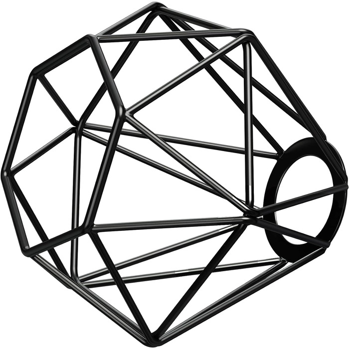 Абажур у клітку, чорний, 155 мм Ø ( (1 уп.), чорний / 15,5 см / сталь), 3 шт.