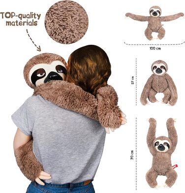 М'яка іграшка FANCY Sloth XXL плюшевий лінивець, 57 см