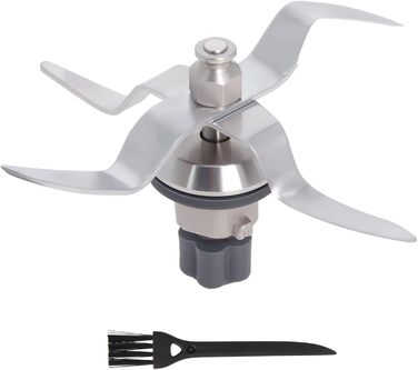 Змінний ніж Poweka сумісний з кухонним комбайном з нержавіючої сталі Silvercrest Monsieur Cuisine Connect і Monsieur Cuisine Smart з ущільнювальним кільцем і щіткою для чищення