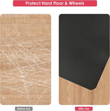 Захисний килимок для підлоги Vicwe для офісних стільців, 90 x 120 см, килимок для ігрового офісного стільця, нековзний та легкий у догляді, килимок для дерев&39яних підлог, ламінату, паркету (чорний)