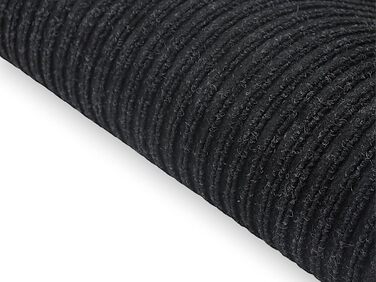 Чорний килимок для дверей 50x80 см Міцний, нековзний килимок для вловлювання бруду для використання всередині та зовні приміщень абсорбуючий килимок для дверей з поліпропілену та ПВХ, чорний, 50 x 80 см (прямокутний)