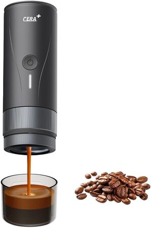 CERA Portable Espresso Machine PRO, Self-Heating Pro-Level Special Coffee Machine, Compatible Ultra-Fine Grinding, Professional Electric Small Travel Coffee Machine, CERA Portable Espresso Machine PRO, Self-Heating Pro-Level Special Coffee Machine, Compat