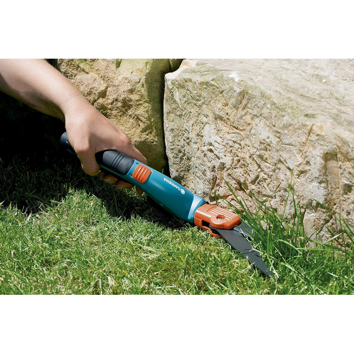 Обертові ножиці для трави Gardena Comfort Газонні ножиці з обертовими на 360 лезами для правшів та лівшів, зубчасте лезо для точного стрижки, антипригарне покриття, зручна рукоятка (8734-20) Обертові ножиці для трави Comfort (в упаковці) Поодинокі