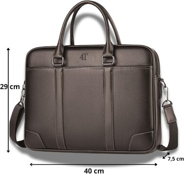 Преміальна сумка для ноутбука з екошкіри, унісекс через плече, портфель в елегантному дизайні, для ноутбуків 14/15,6/16 дюймів, ро