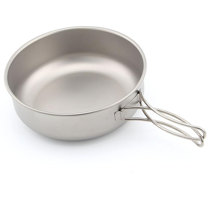 Титанова миска Keith, 300 мл 600 мл, Надлегка, Посуд для кемпінгу, Миски для пікніка, Портативна складна ручка (Ti5326-600 мл) Ti5326, 600 мл