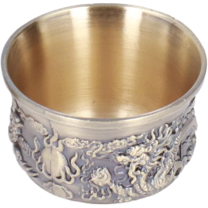 Чайний сервіз Дракон, чайник зі сплаву та 4 чашки, вишуканий візерунок, ретро-дизайн, для подарунків та декору