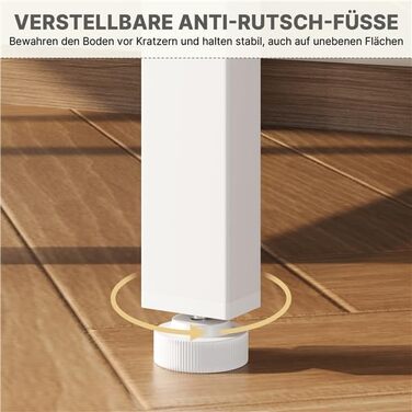 Г-подібний стіл Yaheetech з розетками, 120 x 68 см, білий, двосторонній ігровий стіл з кріпленням для монітора, 4 шухляди, 2 полиці та 1 сумка для зберігання, кутовий стіл для домашнього офісу