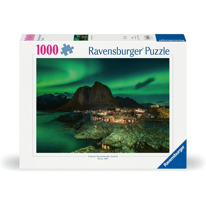 Пазл Ravensburger 12000357 - Полярне сяйво Норвегія, Північне сяйво над Хамной - пазл на 1000 елементів для дорослих і дітей від 1
