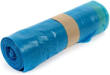 Забавні мішки AG-879 з ПВД зі шнурком, 700 x 1100 мм, тип 60, сині, приблизно 120 л, 250 шт. ) Поодинокі