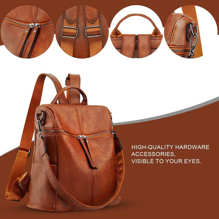 Рюкзак жіночий невеликий проти крадіжки з пу шкіряна сумка через плече сумочка міський рюкзак для жінок дівчат елегантний для подо