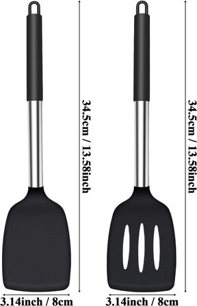 Шпатель силіконовий, термостійкий силіконовий шпатель з прорізами Кухонні гаджети Шпатель без бісфенолу А, безпечна для миття в по