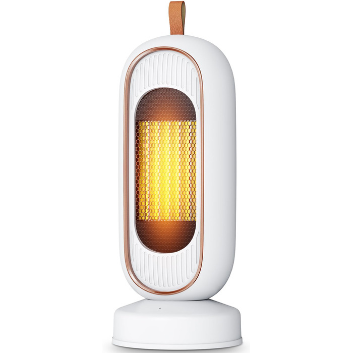 Тепловентилятор потужністю 1300 Вт, керамічний нагрівач PTC, тихий вентилятор, термостат, захист від перегріву та перекидання, для офісу, дому, спальні