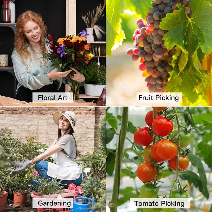 Квіткові ножиці Housolution Pointed, 3 шт., міцні квіткові ножиці, садові ножиці преміум-класу з сталі, ножиці для квітів, плодового листя, ручні ножиці, інструмент для обрізки садівництва та аранжування квітів, колір авокадо, рожеві (показано - рожеві, 3