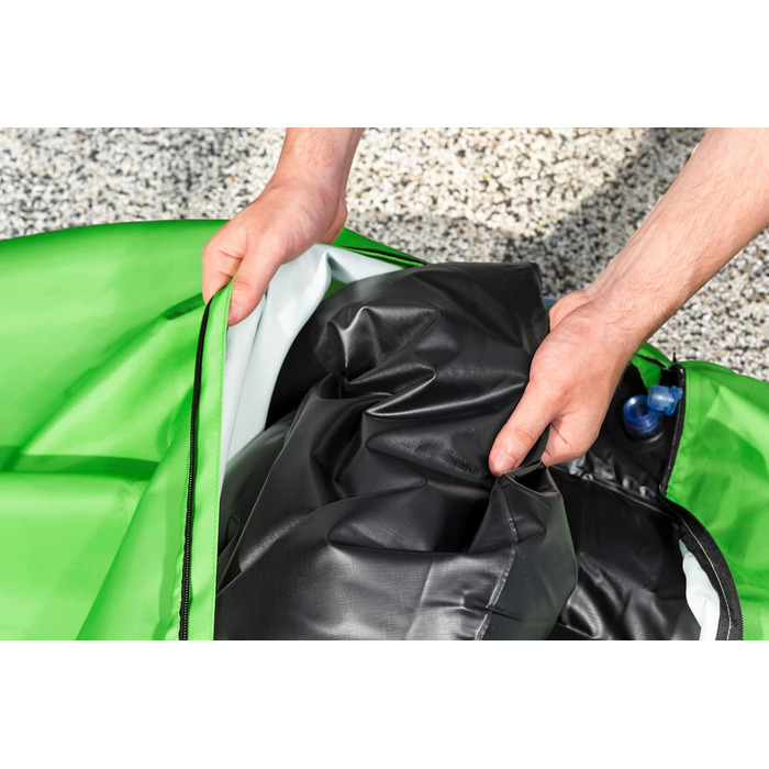 Надувний матрац для домашніх тварин Bestway Paw Print, 142 x 95 x 17 см, вантажопідйомність 45 кг, міцний ПВХ, знімний тканинний чохол, запобіжний клапан, латка для ремонту в комплекті