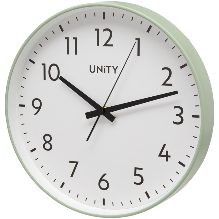 Настінний годинник Unity Fradley, безшумний, сучасний, зелений, 30 см