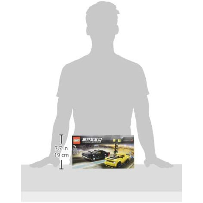 Конструктор LEGO 75893 Speed Champions 2018 Dodge Challenger SRT Demon і Dodge Charger R/T 1970 року, ралійний автомобіль, іграшко