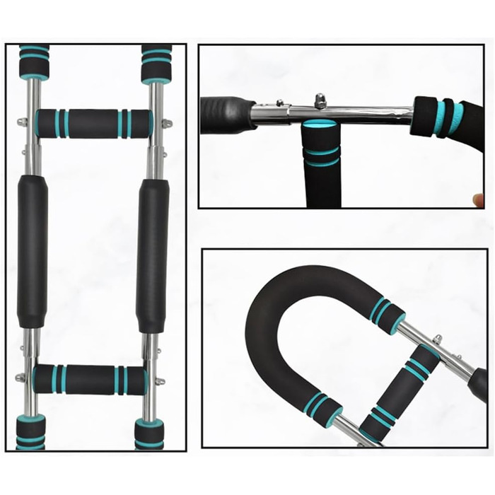 Регульований тренажер для рук Twister Arm, багатофункціональний U-подібний еспандер для домашнього використання з пружинною силовою штангою, для вправ на плечі, руки та груди, синьо-чорний