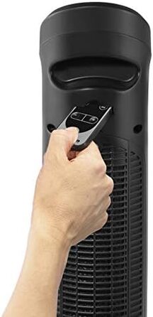 Вт Електричний обігрівач Енергозберігаючий Для використання в приміщенні, Чорний, 22,5 x 21,8 x 81,5 см, 1-в-1 обігрів, 9420 Intense Comfort Hot Ceramic Tower Heater Fan 2400