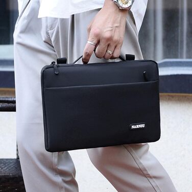 Сумка на плече для ноутбука 12 14 16 дюймів Водонепроникна сумка для ноутбука Міцний і легкий месенджер 14 чорний
