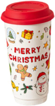 Різдвяна керамічна кружка, святковий подарунок для різдвяних вечірок, кружка з водою для кемпінгу, дому, подорожей