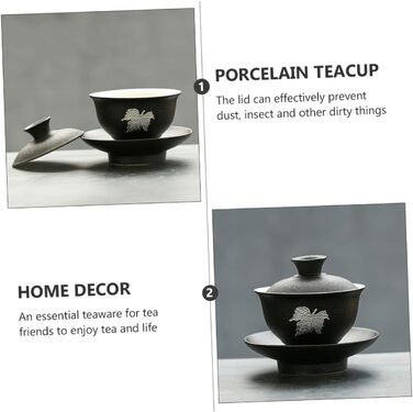 Компактний керамічний чайний сервіз з кришкою для жасминового та зеленого чаю, для дому та офісу