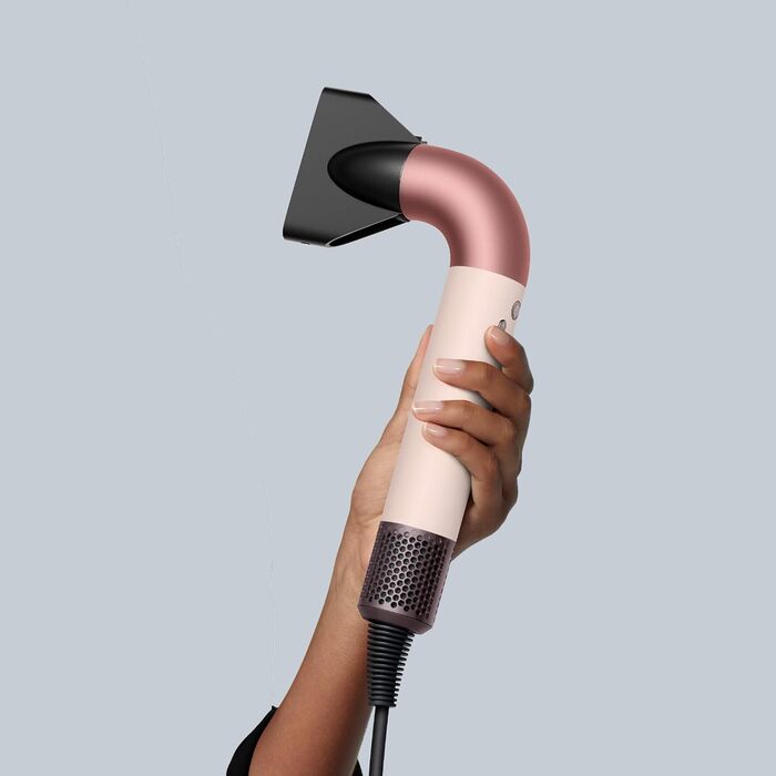 Фен Dyson Supersonic r для кучерявого та спіралеподібного волосся (CurlyCoily), швидке сушіння без екстремального нагрівання (Ceramic pink/Rose gold)
