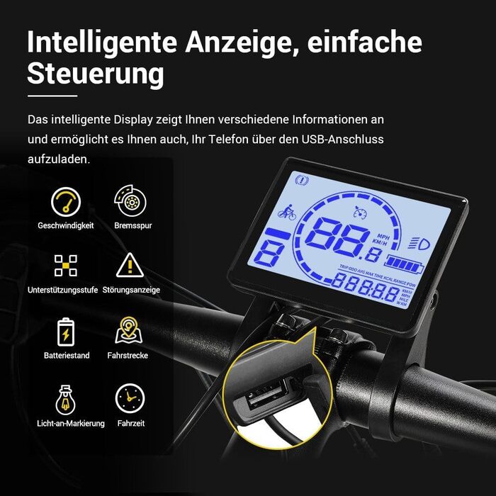 Електричний велосипед T1 27,5 дюймів для трекінгу та міського велосипеда з акумулятором 13 Аг, запасом ходу 100 км, двигуном 250 Вт, 7-швидкісним електровелосипедом Shimano для жінок та чоловіків, подвійними дисковими гальмами