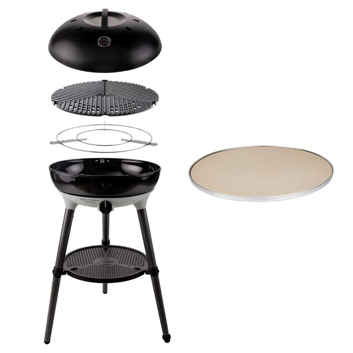 Камінь для піци Pro 50 - Портативний гриль з автоматичним запалюванням та каменем для піци - У комплекті сумка для перенесення - Аксесуари для кемпінгу та гриля - Незамінні аксесуари для барбекю BBQ 50mBar камінь для піци Pro 50, 50 BBQ 50mBar