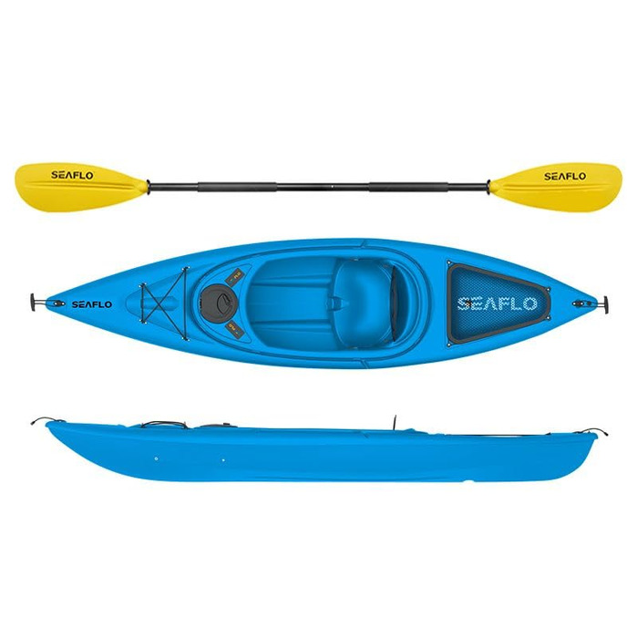 Каяк Seaflo 1004 з веслом, синій, дуже легкий та стійкий.