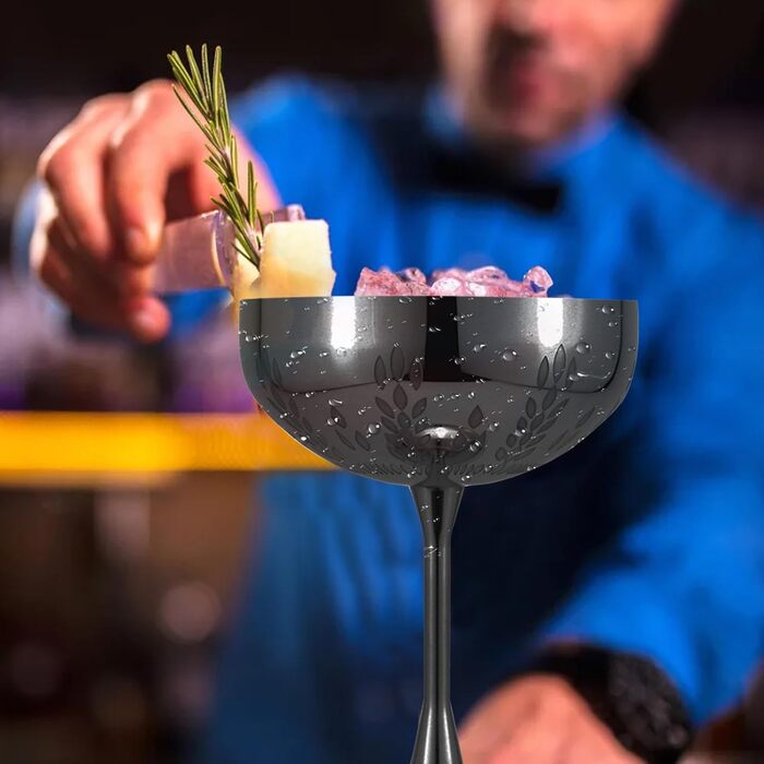 Пшеничний візерунок колосся з нержавіючої сталі чаша для шампанського 280 мл, чаші для шампанського з нержавіючої сталі, келихи дл