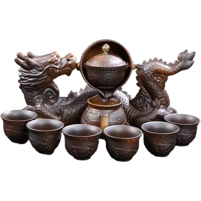 Напівавтоматичний набір для чайної церемонії Кунг-Фу з поворотним механізмом для декорування чайного столу