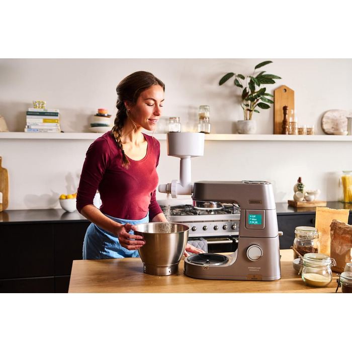 Борошномельний верстат Kenwood KAX941PL (аксесуар для кухонного комбайна, підходить для всіх кухонних комбайнів Chef і kMix, сталевий подрібнювач), білий