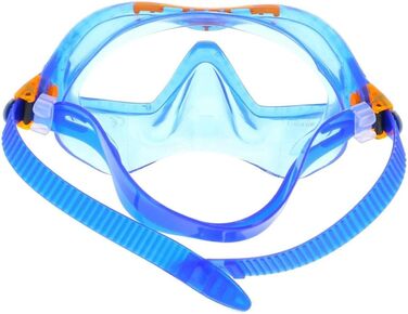 Маска для дайвінгу трубка для дайвінгу, водних видів спорту та снорклінгу для дітей віком від 4 років із захистом від ультрафіолету, один розмір, синій/помаранчевий