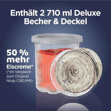Морозивоnica Ninja CREAMi Deluxe з 2 контейнерами, Stone Gold NC502EUSTGD
