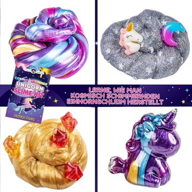 Оригінальний канцелярський набір Cosmic Shimmer Unicorn Set, -fun - для дівчаток з веселими доповненнями для створення слизу, що світиться в темряві, та багато іншого